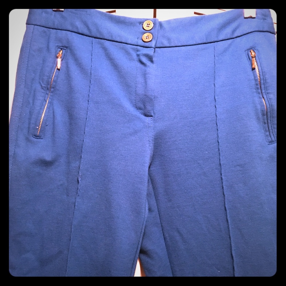 Alfani stretch skinny slacks leggings blue - Picture 2 of 6